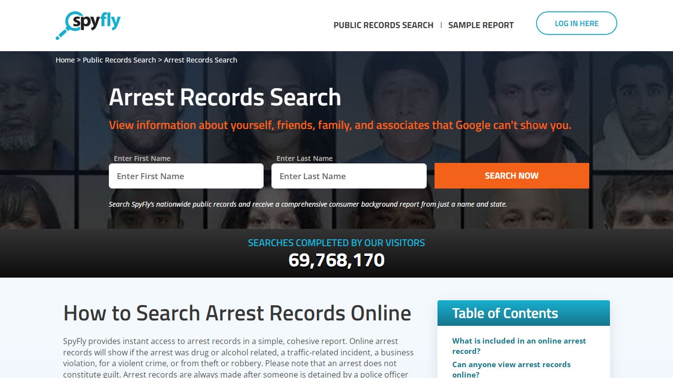 Arrest Records Search | Enter Any Name and Search Privately - SpyFly